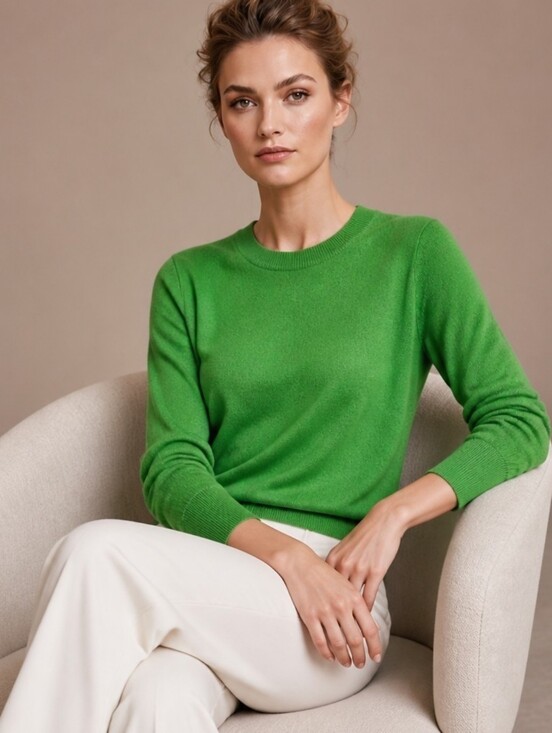 J. Crew Sweaters - J.CREW Cashmere Classic Fit Crewneck Sweater Shamrock Green Medium
